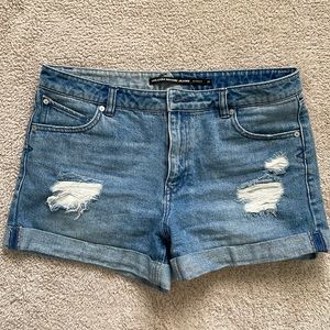 Volcom boyfriend fit denim shorts